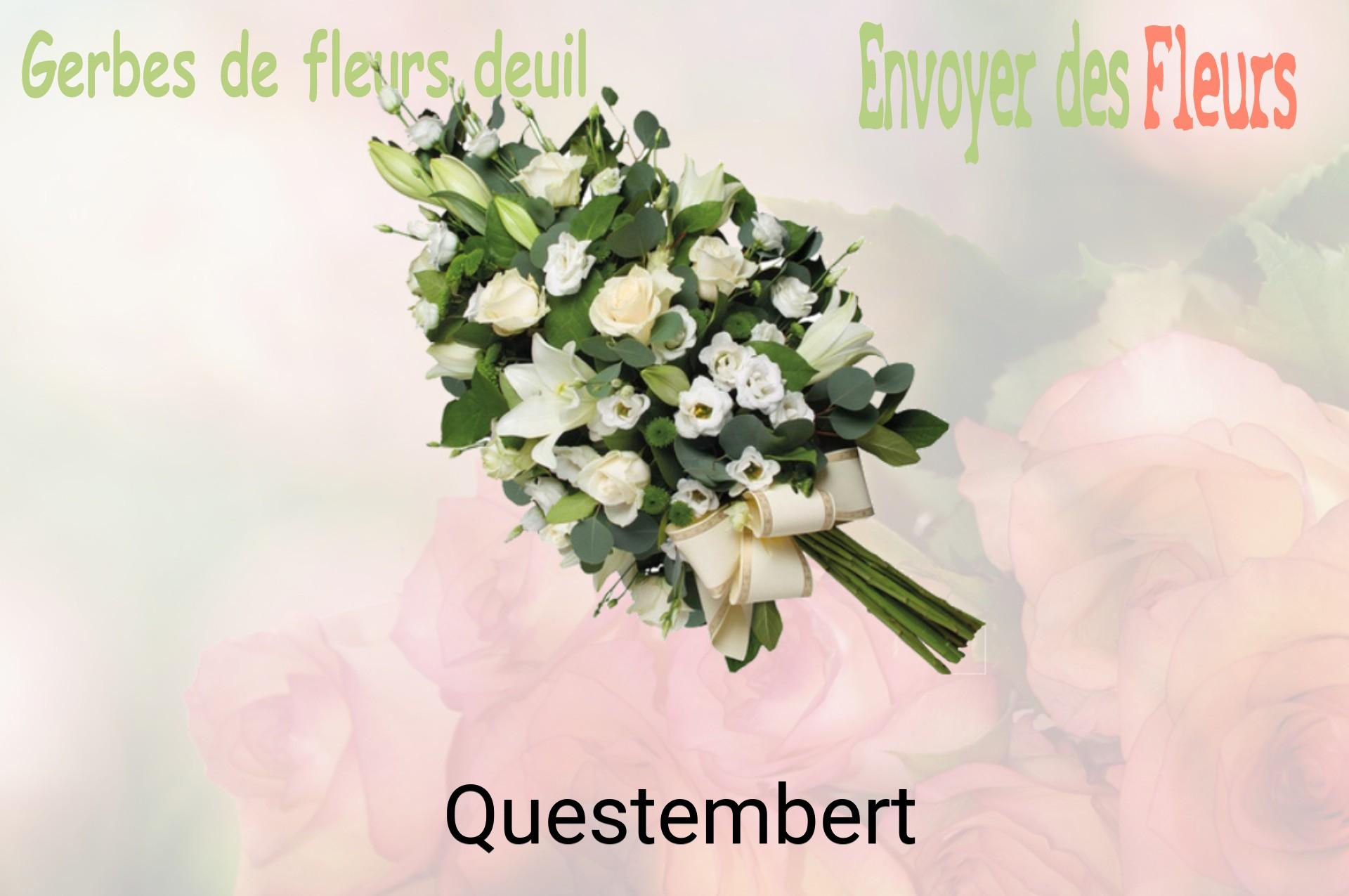 Gerbe de fleurs de deuil livrée à Questembert